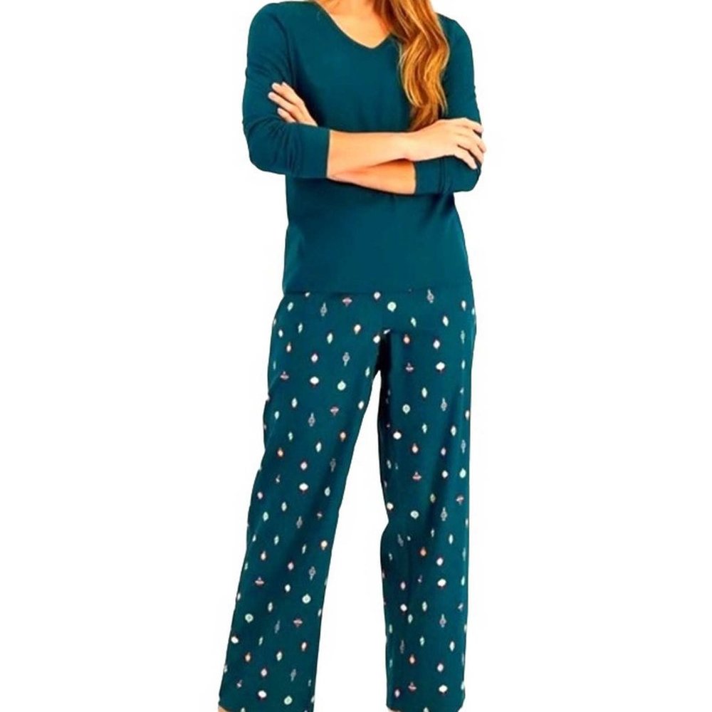 Charter Club V-Neck Holiday Flannel Pajama Set XX LARGE (313)